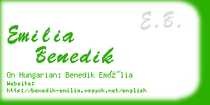 emilia benedik business card